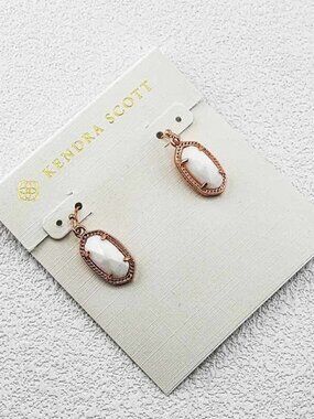 Kendra Scott White Shell Earrings